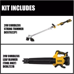 Trimmers DEWALT 20V MAX Brushless Cordless String Trimmer Kit With Bonus 20-Volt MAX Cordless Brushless Blower (Tool Only) -cuisinart shop dewalt cordless string trimmers dcst922p1w722b 40 1000