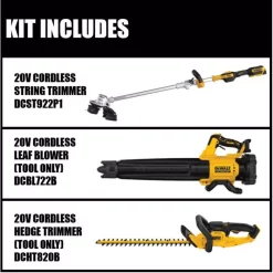 Trimmers DEWALT 14 In. 20V MAX Brushless Cordless String Trimmer With Bonus 20V Blower (Tool Only) And 20V Hedge Trimmer (Tool Only) 19 Trimmers DEWALT 14 In. 20V MAX Brushless Cordless String Trimmer With Bonus 20V Blower (Tool Only) And 20V Hedge Trimmer (Tool Only) -cuisinart shop dewalt cordless string trimmers dcst922p1w728b 40 1000