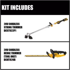 Trimmers DEWALT 20V MAX Brushless Cordless String Trimmer With Bonus 22 In. 20V MAX Hedge Trimmer (Tool Only) -cuisinart shop dewalt cordless string trimmers dcst922p1w820b 40 1000