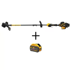 Trimmers DEWALT 15 In. 60V MAX Cordless FLEXVOLT Brushless String Grass Trimmer (Tool Only) With Bonus FLEXVOLT (1) 3.0Ah Battery