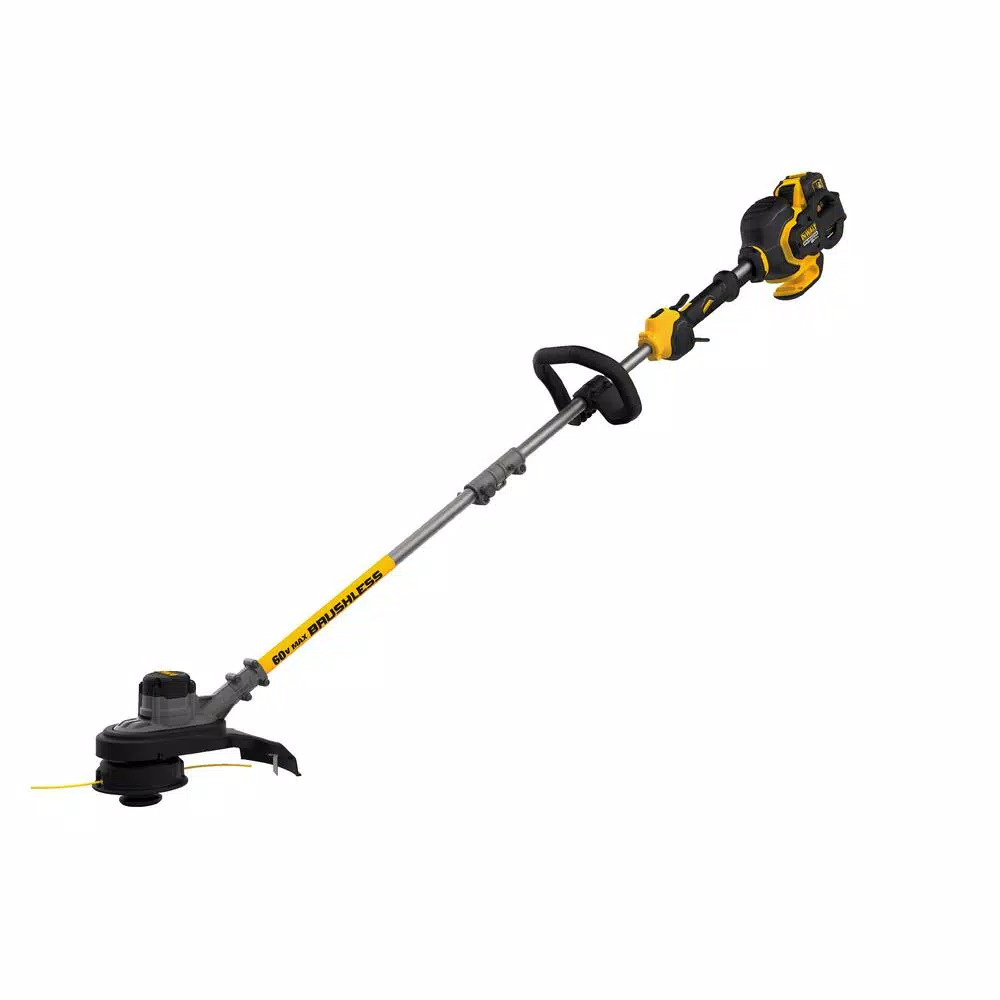 Trimmers DEWALT 15 In. 60V MAX Lithium-Ion Cordless FLEXVOLT Brushless String Grass Trimmer With (1) 3.0Ah Battery And Charger Included 3 Trimmers DEWALT 15 In. 60V MAX Lithium-Ion Cordless FLEXVOLT Brushless String Grass Trimmer With (1) 3.0Ah Battery And Charger Included