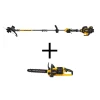 Trimmers DEWALT 15 In. 60V MAX Cordless FLEXVOLT Brushless String Grass Trimmer W/(1)3.0Ah Battery & Charger W/Bonus Chainsaw(Tool Only)