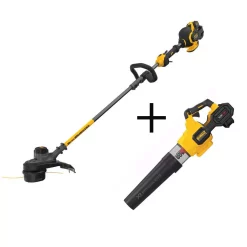 Trimmers DEWALT 15 In. 60V MAX Cordless FLEXVOLT Brushless String Grass Trimmer With Bonus 125 MPH 600 CFM Blower (Tool Only)