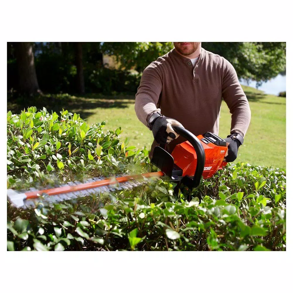 ECHO 24 in. 58-Volt Lithium-Ion Brushless Cordless Hedge Trimmer Trimmers ECHO 24 In. 58-Volt Lithium-Ion Brushless Cordless Hedge Trimmer -cuisinart shop echo cordless hedge trimmers cht 58v2ah 44 1000