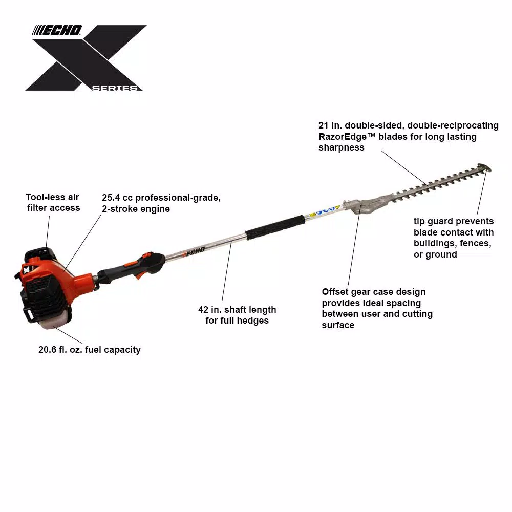 Trimmers ECHO 25.4 Cc 2-Stroke Gas Engine Hedge Trimmer - Image 3