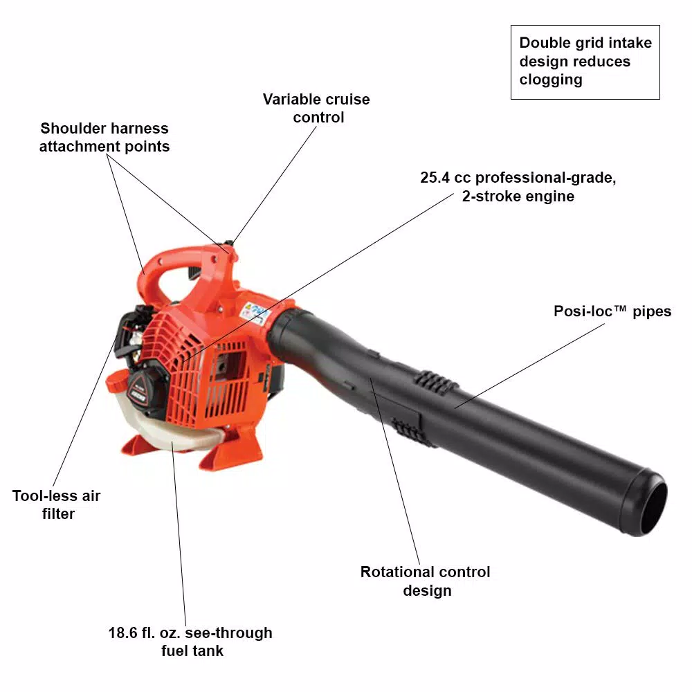 Leaf Blowers ECHO 170 MPH 453 CFM 25.4 Cc Gas 2-Stroke Cycle Handheld Leaf Blower - Image 2