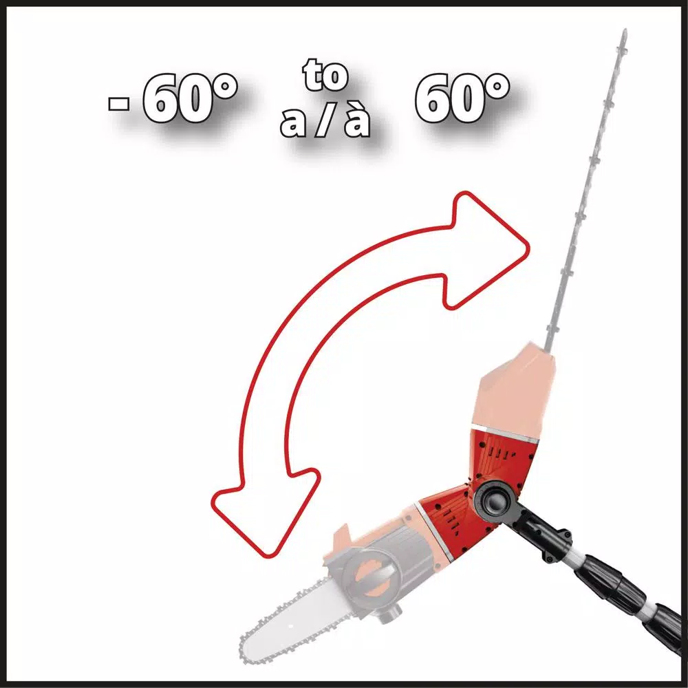 Trimmers Einhell PXC 18-Volt Cordless Telescoping Multi-Tool, 8 In. Pole Saw, 18 In. Hedge Trimmer Kit (w/ 3.0-Ah Battery + Fast Charger) - Image 10