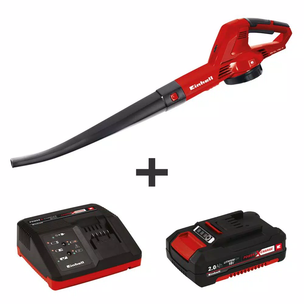 Leaf Blowers Einhell PXC 18-Volt Cordless 130-MPH 90-CFM Varaible Speed Air Sweeper / Leaf Blower Kit (w/ 2.0-Ah Battery + Fast Charger) 3 Leaf Blowers Einhell PXC 18-Volt Cordless 130-MPH 90-CFM Varaible Speed Air Sweeper / Leaf Blower Kit (w/ 2.0-Ah Battery + Fast Charger)