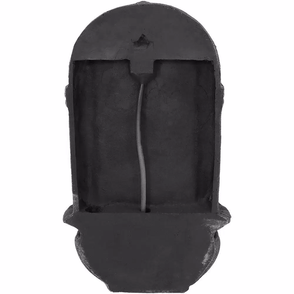 Outdoor Decor Sunnydaze Decor Florence Resin Florentine Stone Finish Solar Outdoor Wall Fountain - Image 4