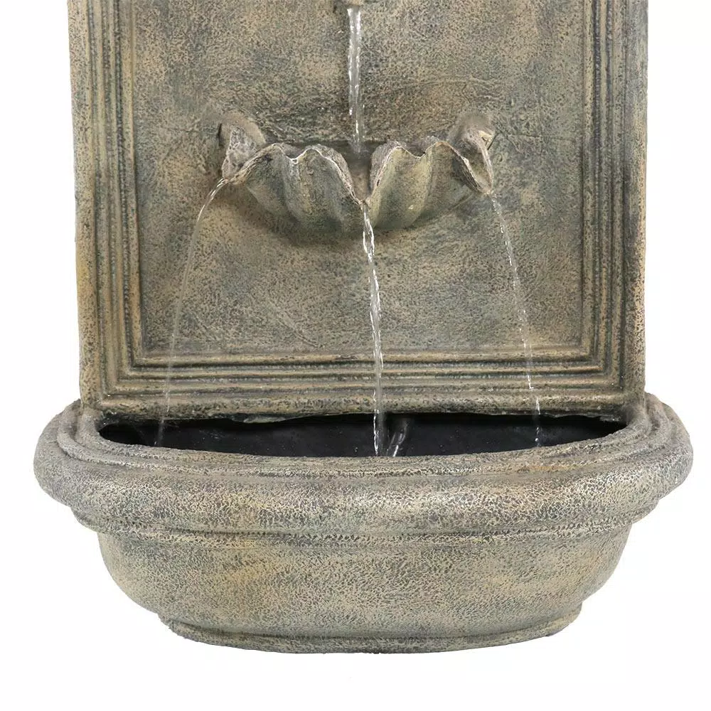 Outdoor Decor Sunnydaze Decor Seaside French Limestone Electric Powered Outdoor Wall Fountain 7 Outdoor Decor Sunnydaze Decor Seaside French Limestone Electric Powered Outdoor Wall Fountain - Image 5