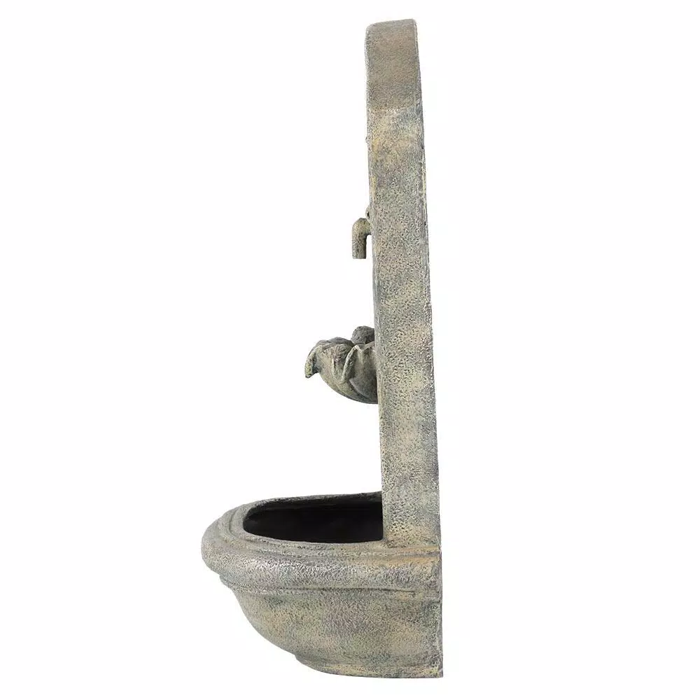 Outdoor Decor Sunnydaze Decor Seaside French Limestone Electric Powered Outdoor Wall Fountain 5 Outdoor Decor Sunnydaze Decor Seaside French Limestone Electric Powered Outdoor Wall Fountain - Image 3