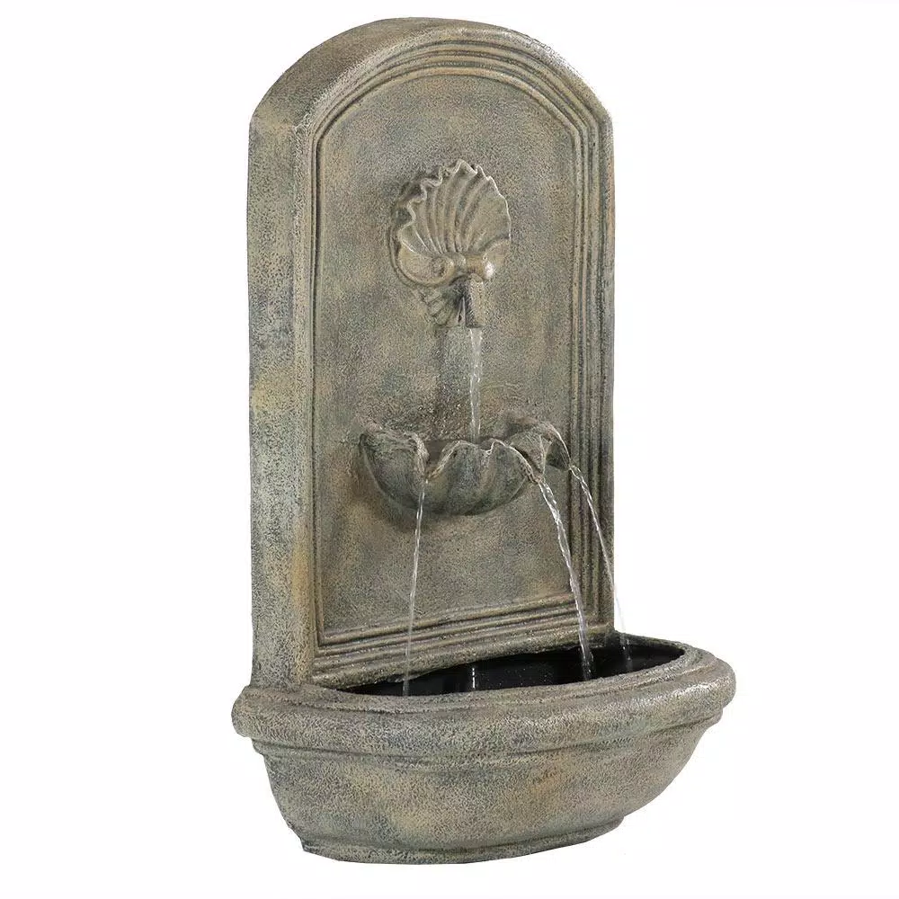 Outdoor Decor Sunnydaze Decor Seaside French Limestone Electric Powered Outdoor Wall Fountain 4 Outdoor Decor Sunnydaze Decor Seaside French Limestone Electric Powered Outdoor Wall Fountain - Image 2