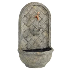 Outdoor Decor Sunnydaze Decor Messina French Limestone Electric Powered Wall Fountain