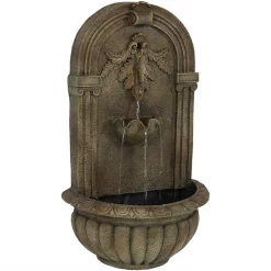 Outdoor Decor Sunnydaze Decor Florence Florentine Stone Electric Powered Wall Fountain