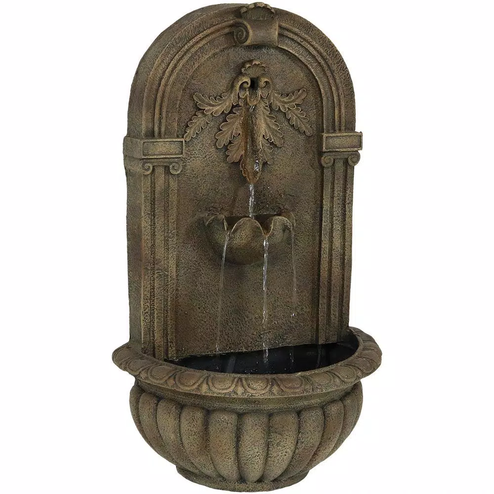 Outdoor Decor Sunnydaze Decor Florence Florentine Stone Electric Powered Wall Fountain