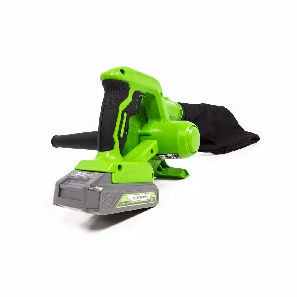 Leaf Blowers Greenworks 90 MPH 180 CFM 24-Volt Battery Cordless Shop Blower With 2.0 Ah USB Battery And Charger Included SBL24B211 - Image 6