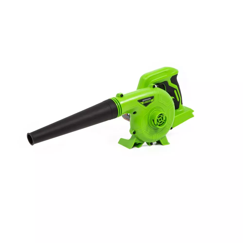 Leaf Blowers Greenworks 90 MPH 180 CFM 24-Volt Battery Cordless Shop Blower With 2.0 Ah USB Battery And Charger Included SBL24B211