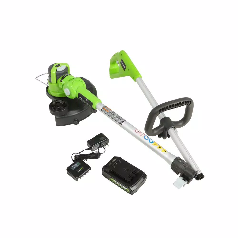 Greenworks 12 in. 24-Volt Battery Cordless String Trimmer with 2.0 Ah USB Battery and Charger Included ST24B215 Trimmers Greenworks 12 In. 24-Volt Battery Cordless String Trimmer With 2.0 Ah USB Battery And Charger Included ST24B215 -cuisinart shop greenworks cordless string trimmers 2117902az 76 1000