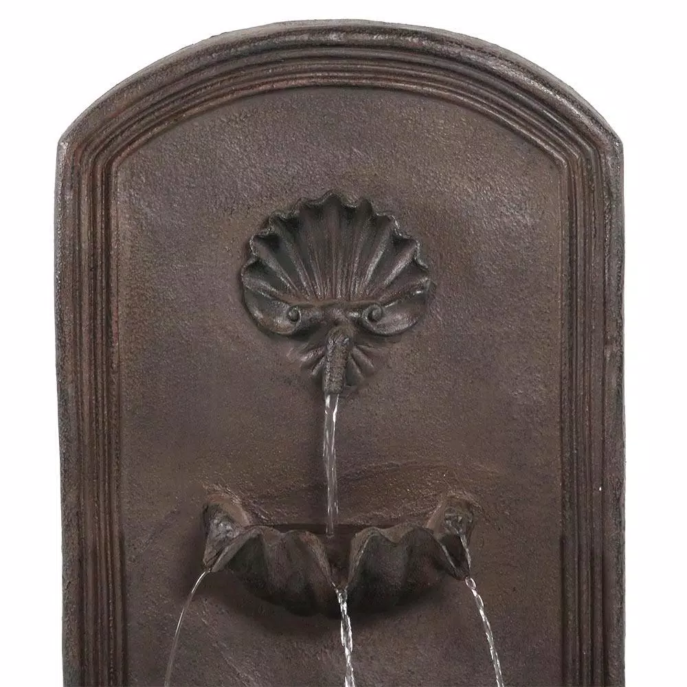 Outdoor Decor Sunnydaze Decor Seaside Resin Iron Solar Outdoor Wall Fountain - Image 4