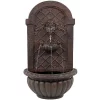 Outdoor Decor Sunnydaze Decor Venetian Resin Iron Solar-On-Demand Outdoor Wall Fountain