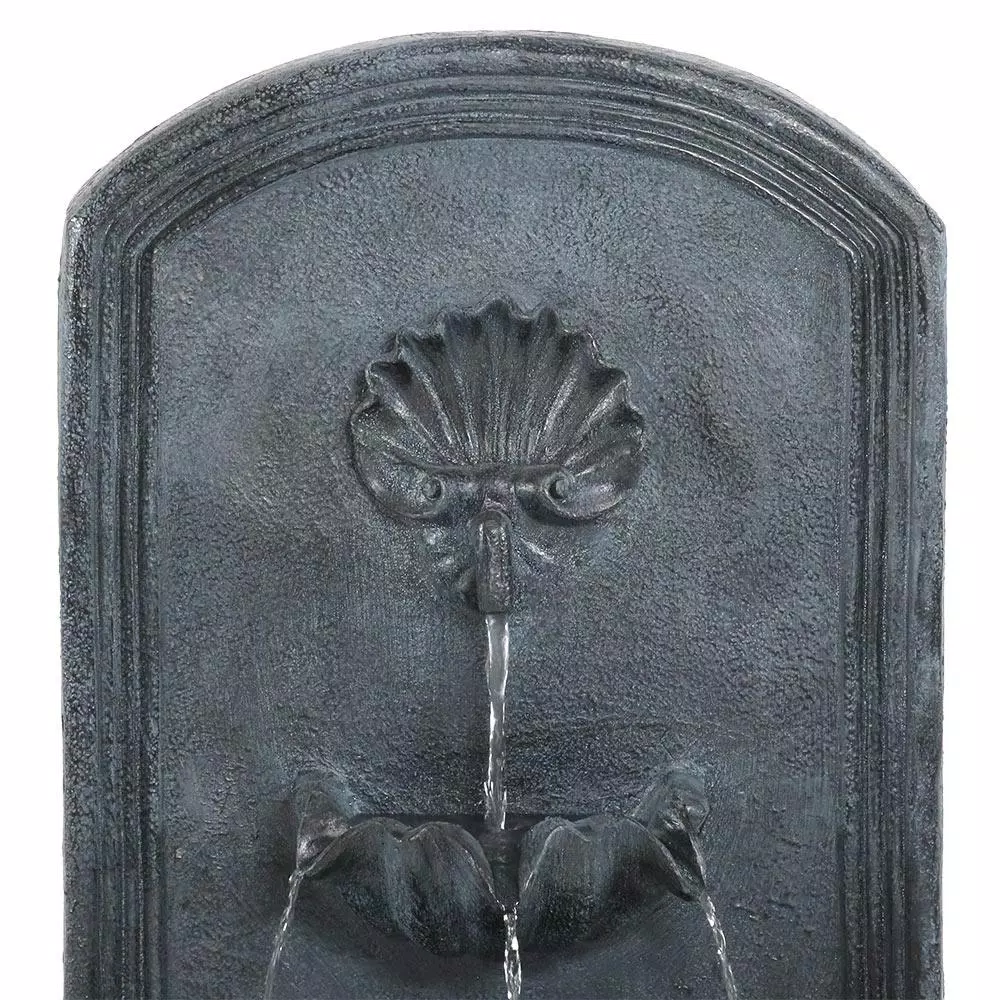 Outdoor Decor Sunnydaze Decor Seaside Resin Lead Solar Outdoor Wall Fountain - Image 4