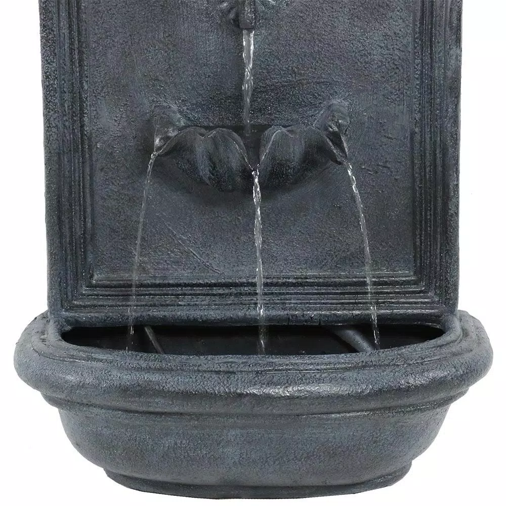 Outdoor Decor Sunnydaze Decor Seaside Resin Lead Solar Outdoor Wall Fountain - Image 5