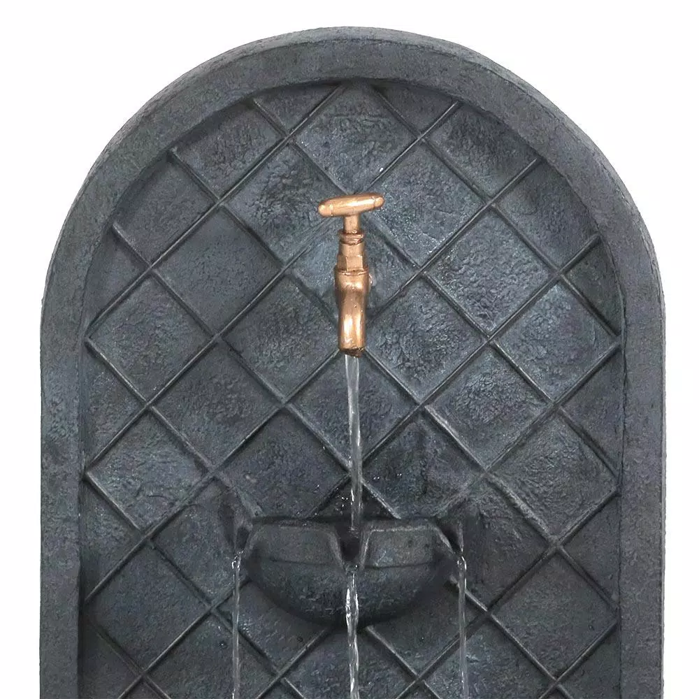 Outdoor Decor Sunnydaze Decor Messina Resin Lead Electric Outdoor Wall Fountain - Image 4