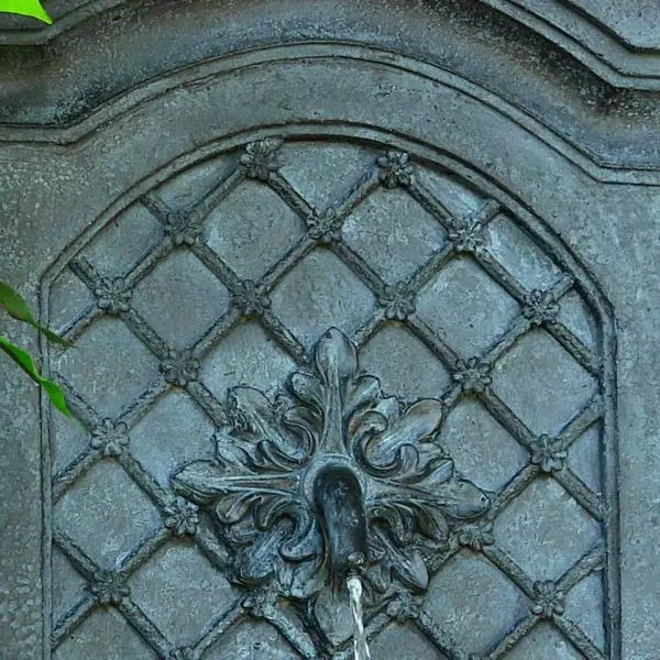 Outdoor Decor Sunnydaze Decor Rosette Resin Lead Solar Outdoor Wall Fountain With Battery Backup - Image 3