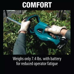 Trimmers Makita 22 In. 18-Volt LXT Lithium-Ion Cordless Hedge Trimmer Kit With (1) Battery 4.0Ah And Charger -cuisinart shop makita cordless hedge trimmers xhu02m1 76 1000