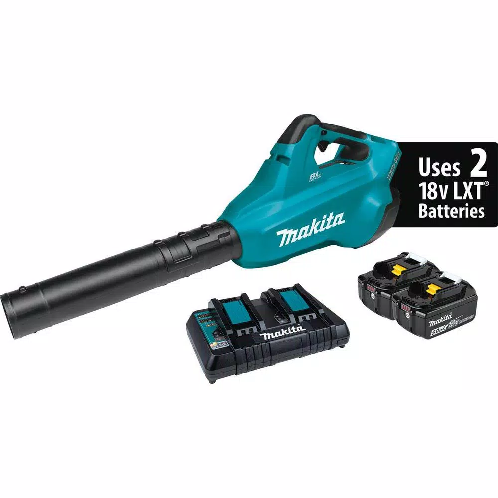 Leaf Blowers Makita 120 MPH 473 CFM 18-Volt X2 (36-Volt) LXT Lithium-Ion Brushless Cordless Blower Kit With 2 Batteries 5.0Ah And Charger 10 Leaf Blowers Makita 120 MPH 473 CFM 18-Volt X2 (36-Volt) LXT Lithium-Ion Brushless Cordless Blower Kit With 2 Batteries 5.0Ah And Charger - Image 8