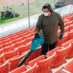 Leaf Blowers Makita 120 MPH 473 CFM 18-Volt X2 (36-Volt) LXT Lithium-Ion Brushless Cordless Blower Kit With Four 5.0 Ah Batteries -cuisinart shop makita cordless leaf blowers xbu02pt1 40 1000