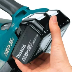 Leaf Blowers Makita 120 MPH 473 CFM 18-Volt X2 (36-Volt) LXT Lithium-Ion Brushless Cordless Blower Kit With Four 5.0 Ah Batteries -cuisinart shop makita cordless leaf blowers xbu02pt1 fa 1000
