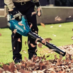 Leaf Blowers Makita 120 MPH 473 CFM 18-Volt X2 (36-Volt) LXT Lithium-Ion Cordless Brushless Leaf Blower With Bonus Flat End Nozzle -cuisinart shop makita cordless leaf blowers xbu02z 197889 6 44 1000