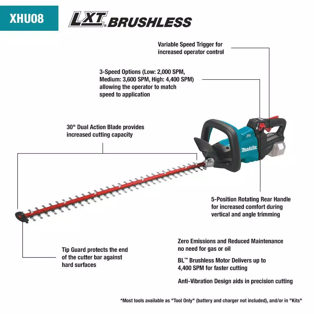 Leaf Blowers Makita 18V X2 LXT Blower And 18V LXT 30 In. Hedge Trimmer With Bonus 18V LXT Starter Pack - Image 11