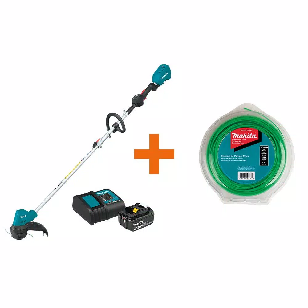 Makita 18-Volt LXT Lithium-Ion Brushless Cordless String Trimmer Kit with Bonus 1 lbs. 0.080 in. x 400 ft. Round Trimmer Line Trimmers Makita 18-Volt LXT Lithium-Ion Brushless Cordless String Trimmer Kit With Bonus 1 Lbs. 0.080 In. X 400 Ft. Round Trimmer Line -cuisinart shop makita cordless string trimmers xru12sm1 t03361 64 1000