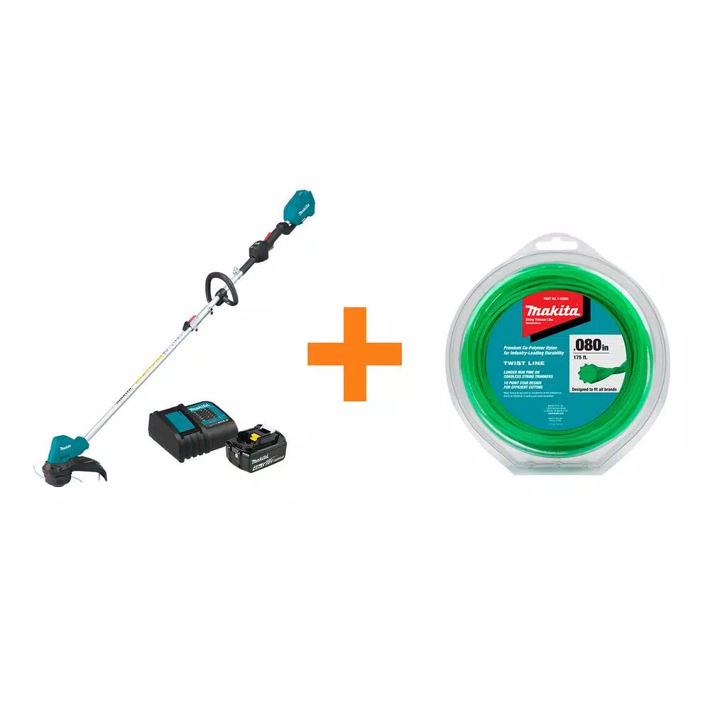 Makita 18-Volt LXT Lithium-Ion Brushless Cordless String Trimmer Kit with bonus 0.080 in. x 175 ft. Twisted Trimmer Line Trimmers Makita 18-Volt LXT Lithium-Ion Brushless Cordless String Trimmer Kit With Bonus 0.080 In. X 175 Ft. Twisted Trimmer Line -cuisinart shop makita cordless string trimmers xru12sm1 t03866 64 1000