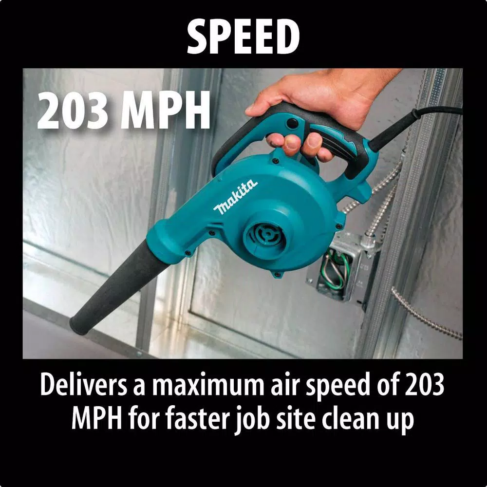 Leaf Blowers Makita 203 MPH 145 CFM 6.8 Amp Electric Blower - Image 11