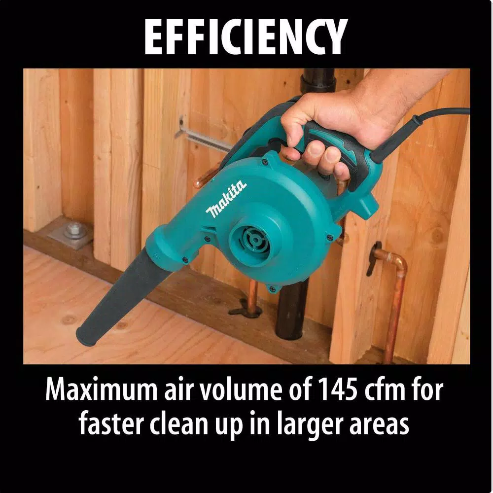 Leaf Blowers Makita 203 MPH 145 CFM 6.8 Amp Electric Blower - Image 9