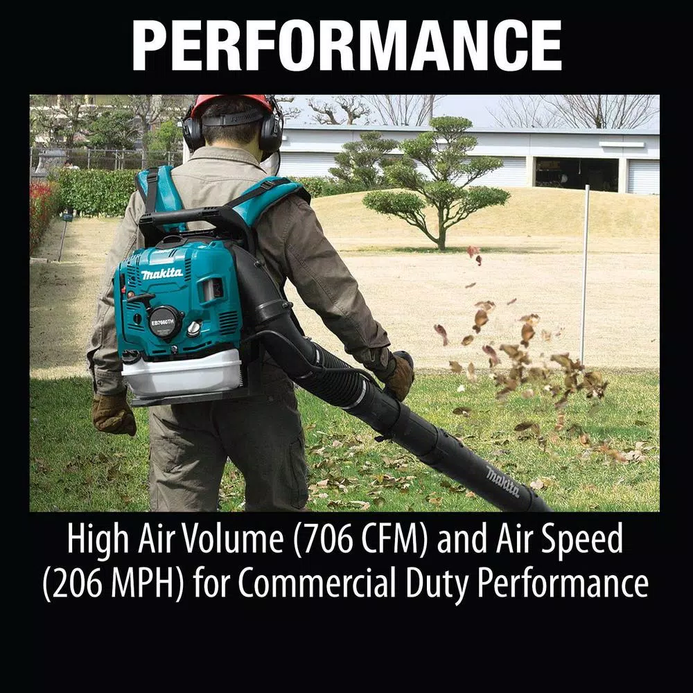 Leaf Blowers Makita 75.6 Cc MM4 206 MPH 706 CFM 4-Stroke Engine Tube Throttle Backpack Blower 10 Leaf Blowers Makita 75.6 Cc MM4 206 MPH 706 CFM 4-Stroke Engine Tube Throttle Backpack Blower - Image 8