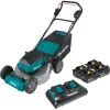 Lawn Mowers Makita 21 In. 18-Volt X2 (36-Volt) LXT Lithium-Ion Cordless Walk Behind Push Lawn Mower Kit With 4 Batteries (5.0 Ah)