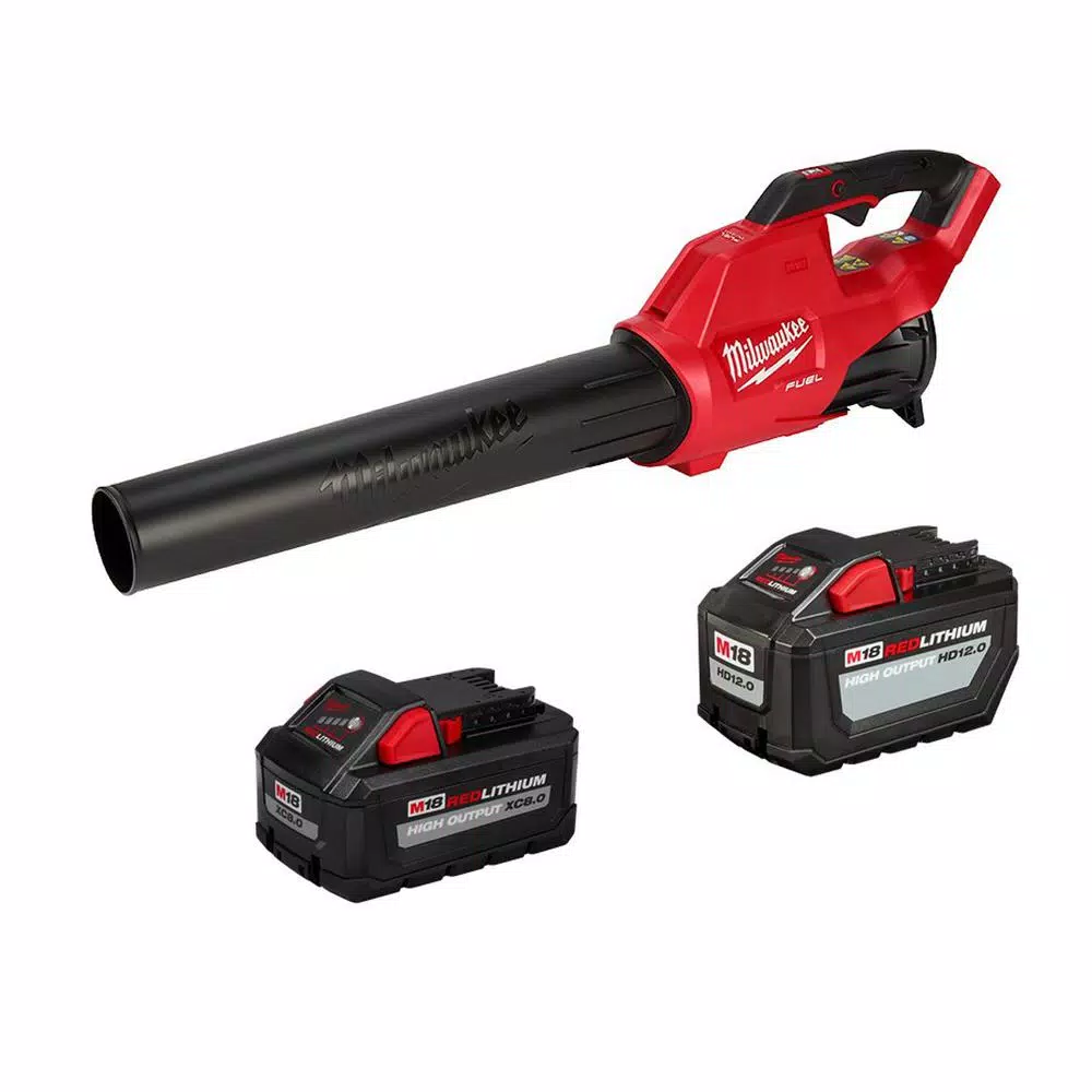 Leaf Blowers Milwaukee M18 FUEL 120 MPH 450 CFM 18-Volt Lithium-Ion Brushless Cordless Handheld Blower With 12 Ah And 8 Ah Batteries 3 Leaf Blowers Milwaukee M18 FUEL 120 MPH 450 CFM 18-Volt Lithium-Ion Brushless Cordless Handheld Blower With 12 Ah And 8 Ah Batteries