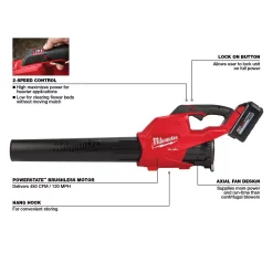 Leaf Blowers Milwaukee M18 FUEL 18-Volt Lithium-Ion Brushless Cordless Handheld Blower Combo Kit, Speaker, Fan And Light Combo Kit (4-Tool) -cuisinart shop milwaukee cordless leaf blowers 2724 21hd 2891 20 0886 20 2131 20 fa 1000