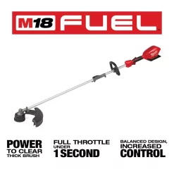 Trimmers Milwaukee M18 FUEL 18-Volt Lithium-Ion Cordless Brushless QUIK-LOK String Grass Trimmer With 0.095 In. X 250 Ft. Trimmer Line -cuisinart shop milwaukee cordless string trimmers 2825 20st 49 16 2713 1d 1000