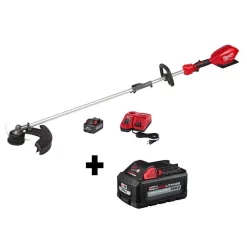 Trimmers Milwaukee M18 FUEL 18-Volt Lithium-Ion Brushless Cordless String Trimmer W/ QUIK-LOK Attachment Capability W/ 8Ah & 6Ah Battery