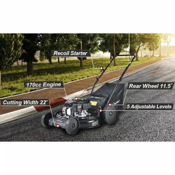PowerSmart 22 in. 3-in-1 170 cc Gas Self Propelled Walk Behind Lawn Mower Lawn Mowers PowerSmart 22 In. 3-in-1 170 Cc Gas Self Propelled Walk Behind Lawn Mower -cuisinart shop powersmart self propelled lawn mowers db8622sr 76 1000