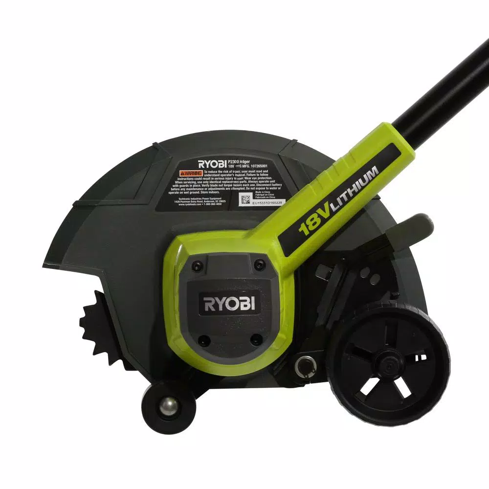 RYOBI ONE+ 9 in. 18-Volt Lithium-Ion Cordless Battery Edger (Tool Only) Trimmers RYOBI ONE+ 9 In. 18-Volt Lithium-Ion Cordless Battery Edger (Tool Only) -cuisinart shop ryobi cordless edgers p2300a 1d 1000