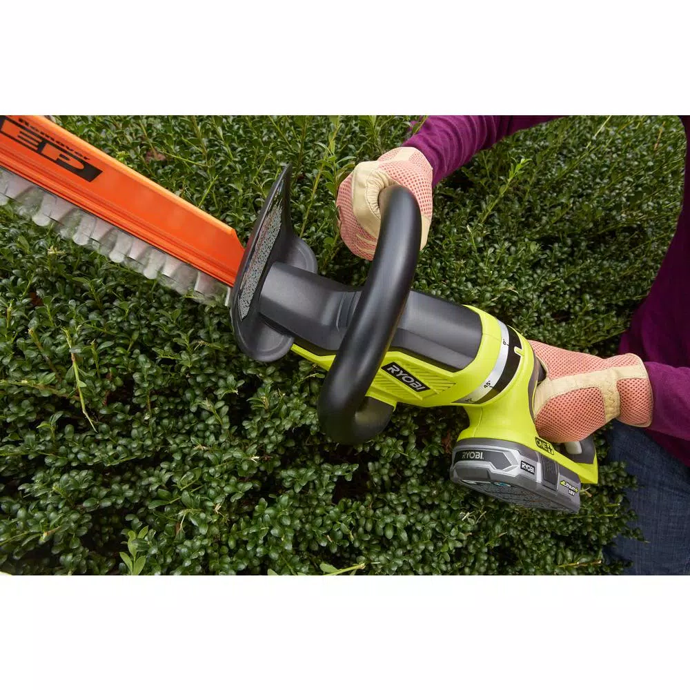 RYOBI ONE+ Lithium+ 22 in. 18-Volt Lithium-Ion Cordless Hedge Trimmer – 1.5 Ah Battery and Charger Included Trimmers RYOBI ONE+ Lithium+ 22 In. 18-Volt Lithium-Ion Cordless Hedge Trimmer – 1.5 Ah Battery And Charger Included -cuisinart shop ryobi cordless hedge trimmers p2660vnm fa 1000