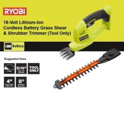 Trimmers RYOBI ONE+ 18-Volt Lithium-Ion Cordless Battery Grass Shear And Shrubber Trimmer (Tool Only) 21 Trimmers RYOBI ONE+ 18-Volt Lithium-Ion Cordless Battery Grass Shear And Shrubber Trimmer (Tool Only) -cuisinart shop ryobi cordless hedge trimmers p2900btl 76 1000