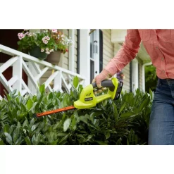 Trimmers RYOBI ONE+ 18-Volt Lithium-Ion Cordless Grass Shear And Shrubber Trimmer – 1.3 Ah Battery And Charger Included -cuisinart shop ryobi cordless hedge trimmers p2910 4f 1000