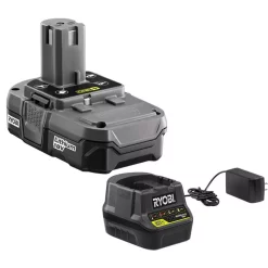 Trimmers RYOBI ONE+ 18-Volt Lithium-Ion Cordless Grass Shear And Shrubber Trimmer – 1.3 Ah Battery And Charger Included -cuisinart shop ryobi cordless hedge trimmers p2910 c3 1000
